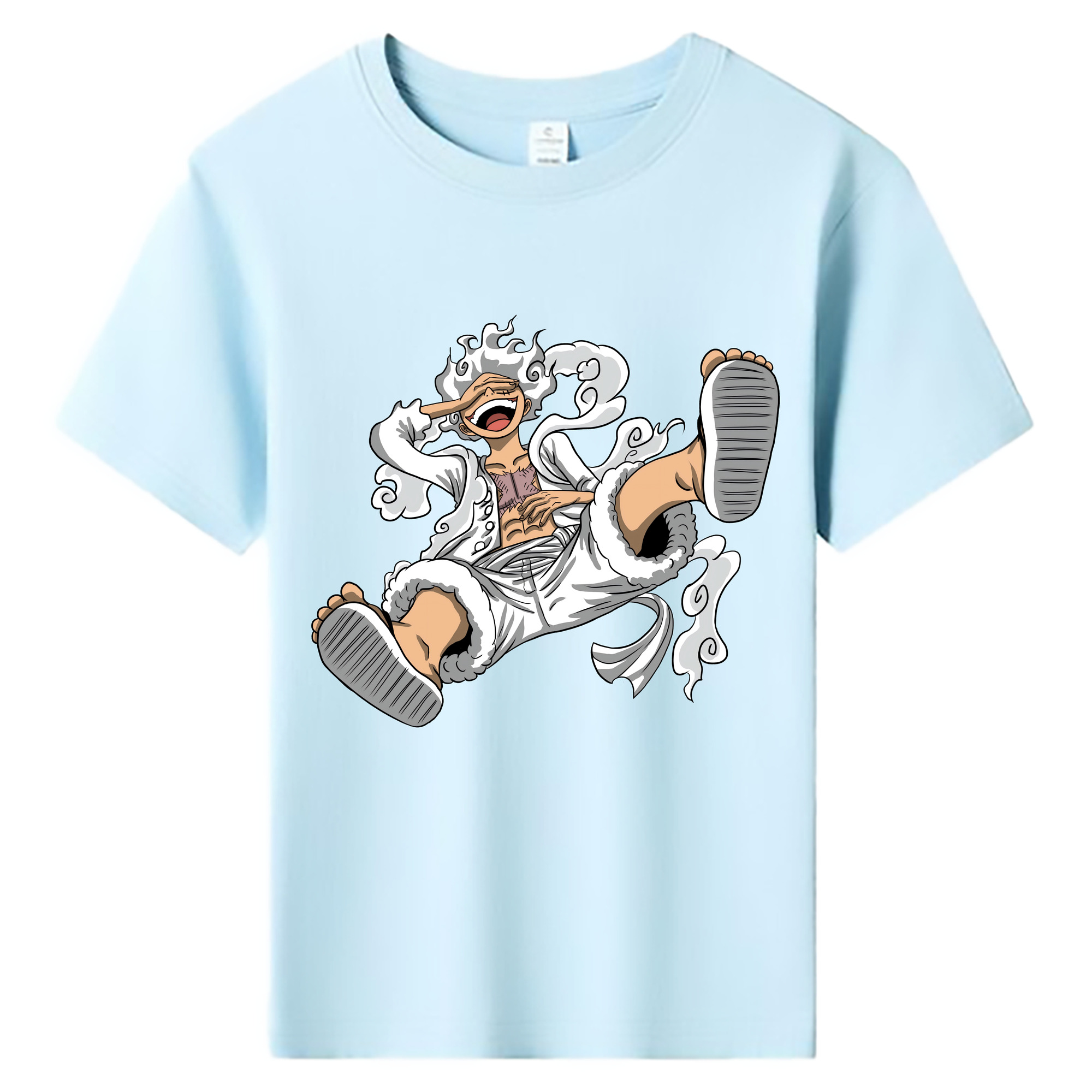 ワンピース モンキー・D・ルフィ ONE PIECE Monkey D. Luffy 綿100％キッズTシャツ（フロントプリント）